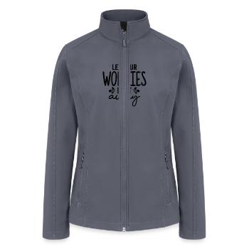 Let Your Worries Drift Away - Women’s Soft Shell Jacket - gray - Front