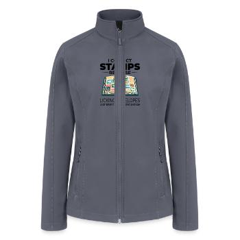 Stamp Collecting Collector Philatelist - Women’s Soft Shell Jacket - gray - Front