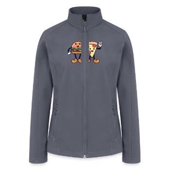 Burger and pizza - Women’s Soft Shell Jacket - gray - Front