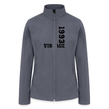 Vintage 1993 - Limited Edition Retro - Women’s Soft Shell Jacket - gray - Front