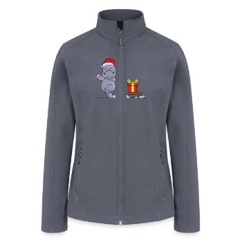 Hippo gift - Women’s Soft Shell Jacket - gray - Front