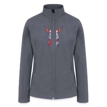 Deer or Hippo - Women’s Soft Shell Jacket - gray - Front