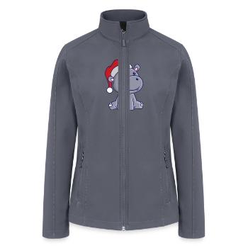 hippo claus - Women’s Soft Shell Jacket - gray - Front