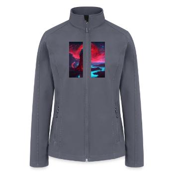 optical illusion bioluminescent transparent giant - Women’s Soft Shell Jacket - gray - Front