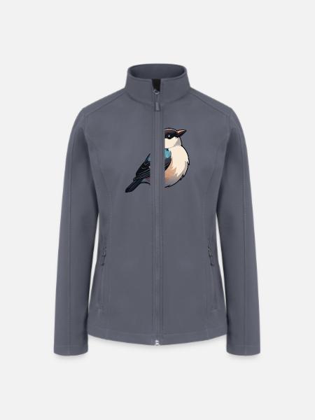 Vintage Bird Icon - Women’s Soft Shell Jacket - gray