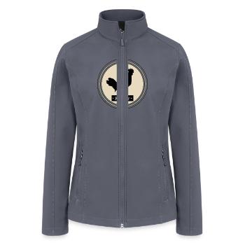 Bold Rooster Emblem - Women’s Soft Shell Jacket - gray - Front