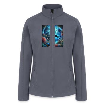 Dive into Adventure: Explore the Depths - Women’s Soft Shell Jacket - gray - Front