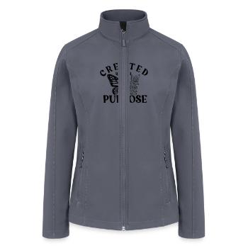 Created with a purpose - Women’s Soft Shell Jacket - gray - Front