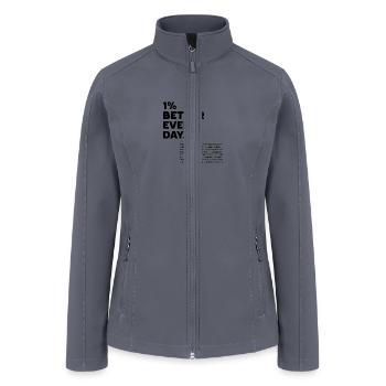 1% better every day - Women’s Soft Shell Jacket - gray - Front