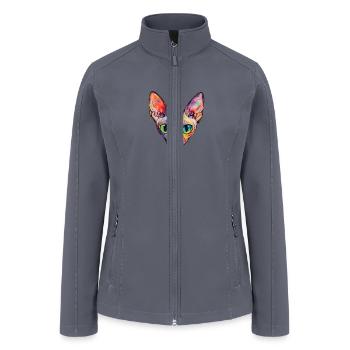 Sphynx Cat with Paints - Women’s Soft Shell Jacket - gray - Front