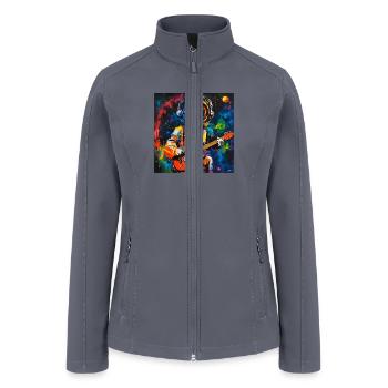 the astronaut guitarist - Women’s Soft Shell Jacket - gray - Front