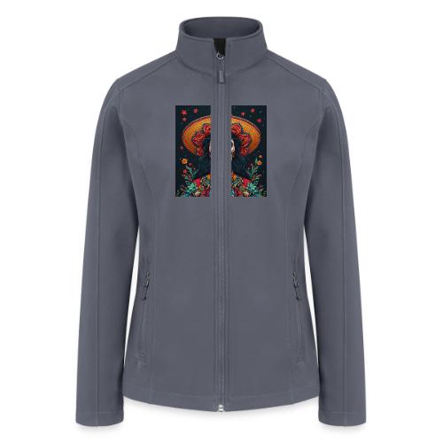 Charra Skull Art | Traditional Mexican Design - Women’s Soft Shell Jacket