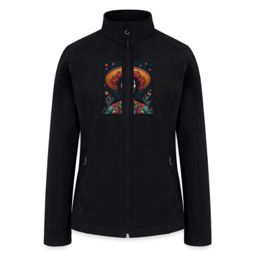 Charra Skull Art | Traditional Mexican Design - Women’s Soft Shell Jacket