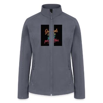 Great Goals Create Great Personalities - Women’s Soft Shell Jacket - gray - Front