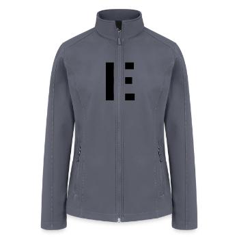 helvetica letter E - Women’s Soft Shell Jacket - gray - Front
