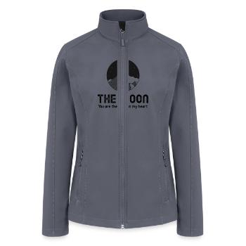 The moon you are the moon in my heart - Women’s Soft Shell Jacket - gray - Front