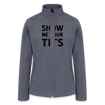 Show me your tits - Women’s Soft Shell Jacket - gray - Front
