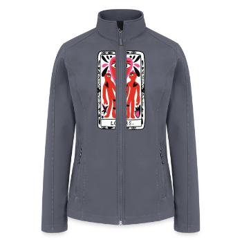 Lovers Card - Women’s Soft Shell Jacket - gray - Front