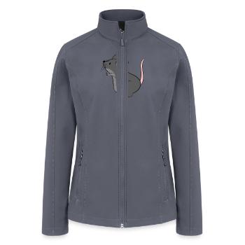 fancy dapper rat funny fat rat rodent mom - Women’s Soft Shell Jacket - gray - Front