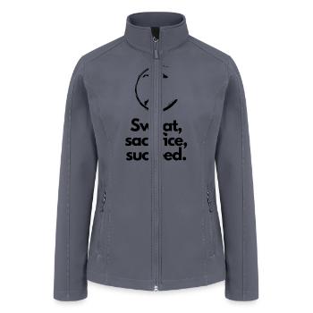Soccer | Sweat sacrifice succeed - Women’s Soft Shell Jacket - gray - Front