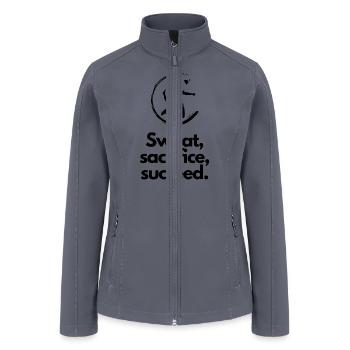 Badminton | Sweat, sacrifice, succeed - Women’s Soft Shell Jacket - gray - Front
