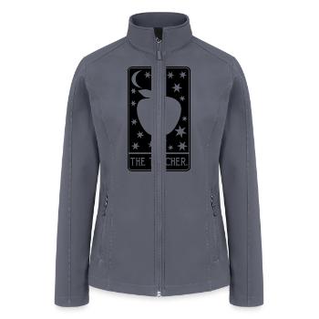 The Teacher - Tarot Card - Women’s Soft Shell Jacket - gray - Front