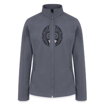 angry face. - Women’s Soft Shell Jacket - gray - Front