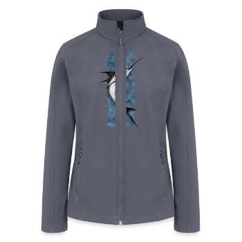 Azure Marlin: Majesty of the Depths - Women’s Soft Shell Jacket - gray - Front