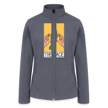 Sage Tarot Card - Witchy Tarot Card - Magic Smudge - Women’s Soft Shell Jacket - gray - Front