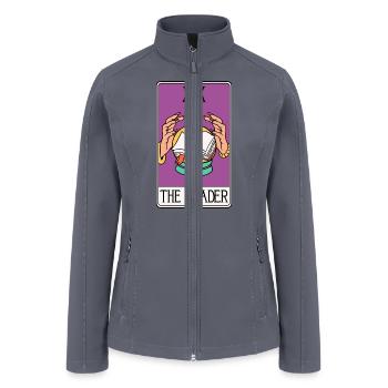 The Reader Tarot Card - Women’s Soft Shell Jacket - gray - Front