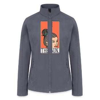 The Bun Tarot Card - Women’s Soft Shell Jacket - gray - Front