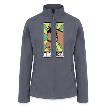 The Horse Tarot Card - Women’s Soft Shell Jacket - gray - Front