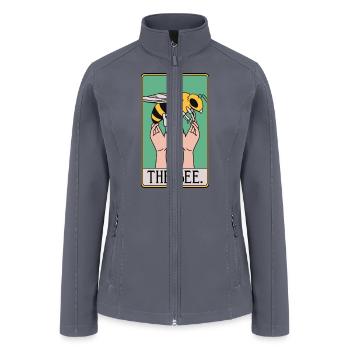 The Bee - Tarot Card - Women’s Soft Shell Jacket - gray - Front