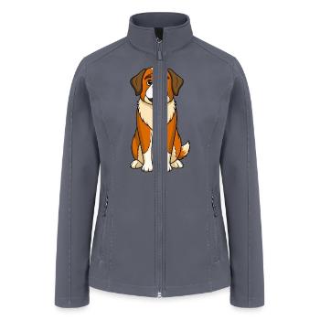 Gentle Expression Saint Bernard - Women’s Soft Shell Jacket - gray - Front