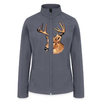 elk 2 - Women’s Soft Shell Jacket - gray - Front