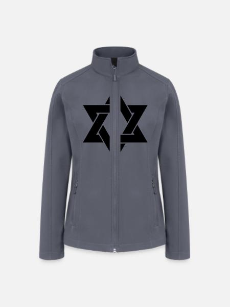 Star of David - Women’s Soft Shell Jacket - gray