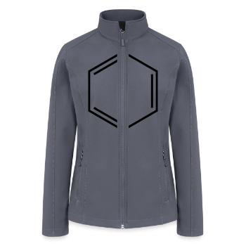 Benzene ring - Women’s Soft Shell Jacket - gray - Front