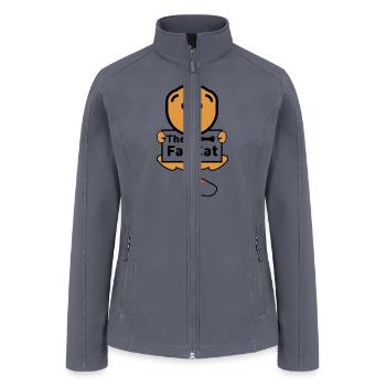 Fat Cat T-shirt Design for - Women’s Soft Shell Jacket - gray - Front