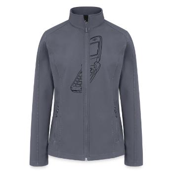 Cell Flip Phone - Women’s Soft Shell Jacket - gray - Front
