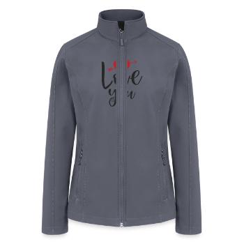 LOVE YOU - Women’s Soft Shell Jacket - gray - Front