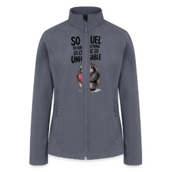 Porcupine With Heart - Cruel So cute So Unhuggable - Women’s Soft Shell Jacket - gray - Front
