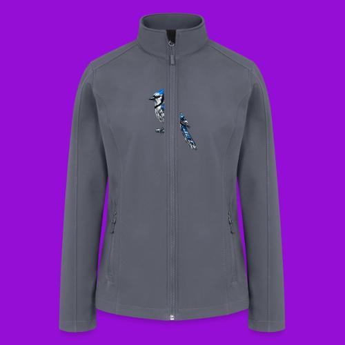Silver Blue Jay on Perch + Flight Stages 2-print - Women’s Soft Shell Jacket
