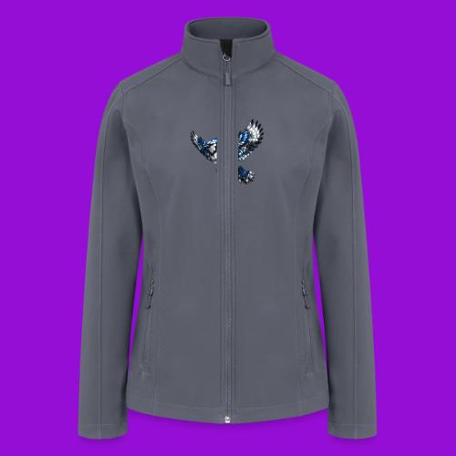 Silver Blue Jay in Flight - Women’s Soft Shell Jacket