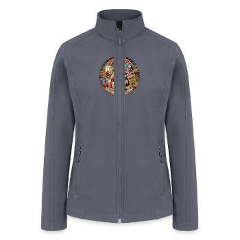 Elf Wrapping Gifts in Santa's Workshop - Women’s Soft Shell Jacket - gray - Front
