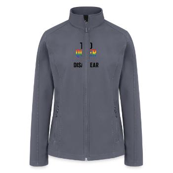 Too queer to disappear. - Women’s Soft Shell Jacket - gray - Front