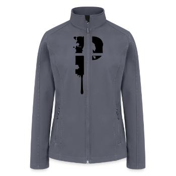 P graffiti stamp drops - Women’s Soft Shell Jacket - gray - Front
