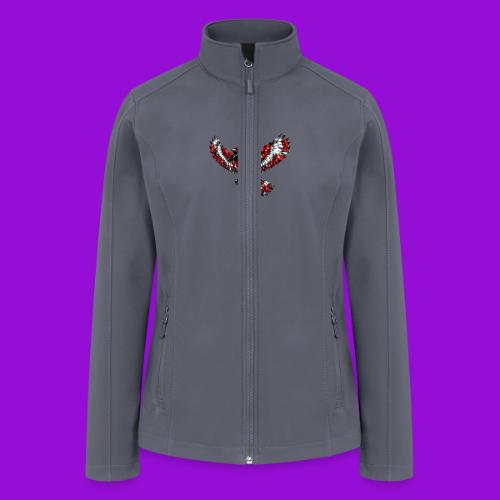 Silver Cardinal in Flight - Women’s Soft Shell Jacket