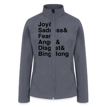 Inside Out List (Bing Bong Variant Flocked print) - Women’s Soft Shell Jacket - gray - Front
