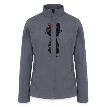 Creepy Girl Doll - Women’s Soft Shell Jacket - gray - Front