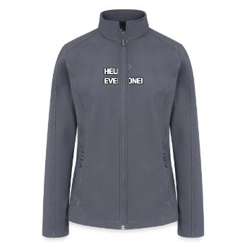 HELLO EVERY ONE 001 - Women’s Soft Shell Jacket - gray - Front
